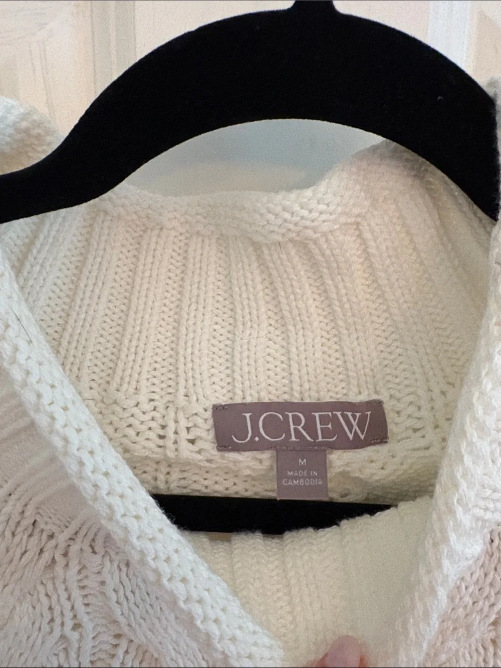 JCrew 2025 Roll neck Cable knit Sweater- IVORY